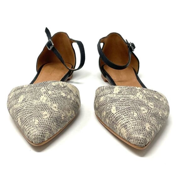 NEW Madewell Beatrice Lizard Print Skimmer Flats Size 10 - Picture 4 of 7